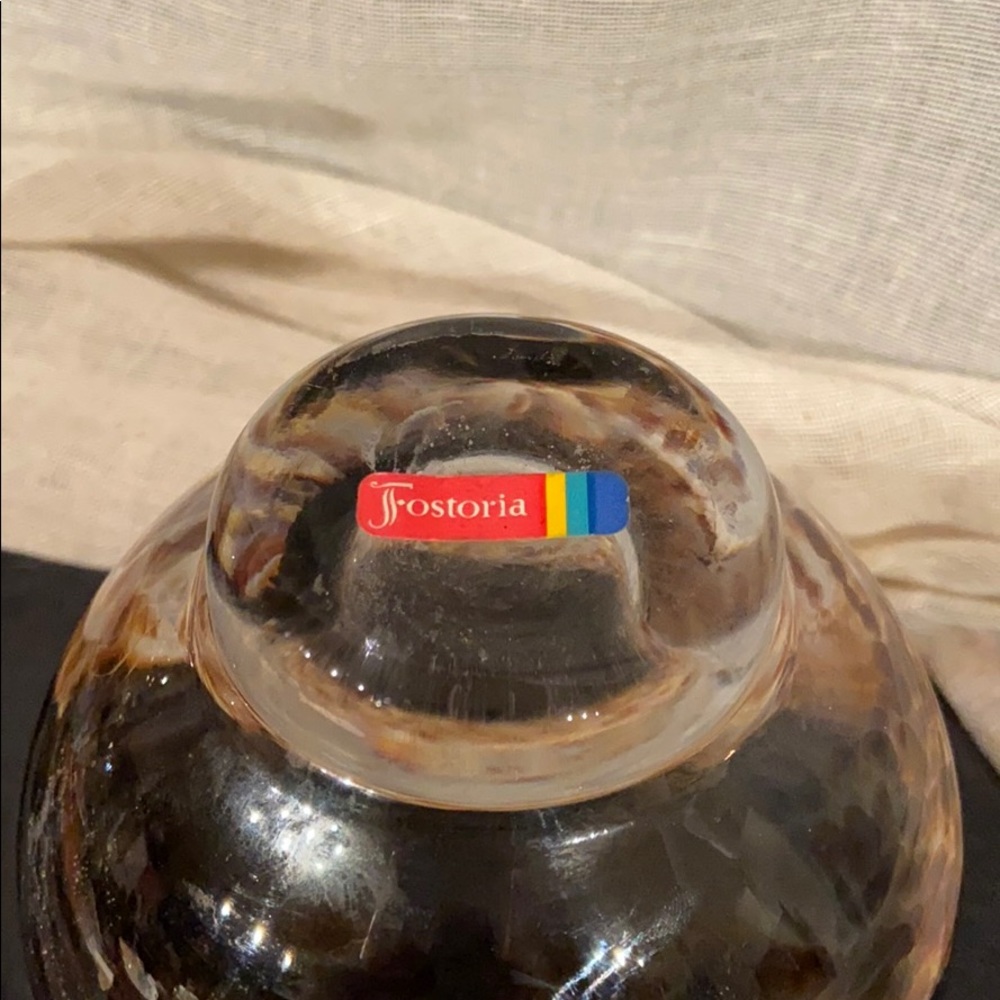 FOSTORIA IMPRESSION GLASS VASE - Picture 3 of 7
